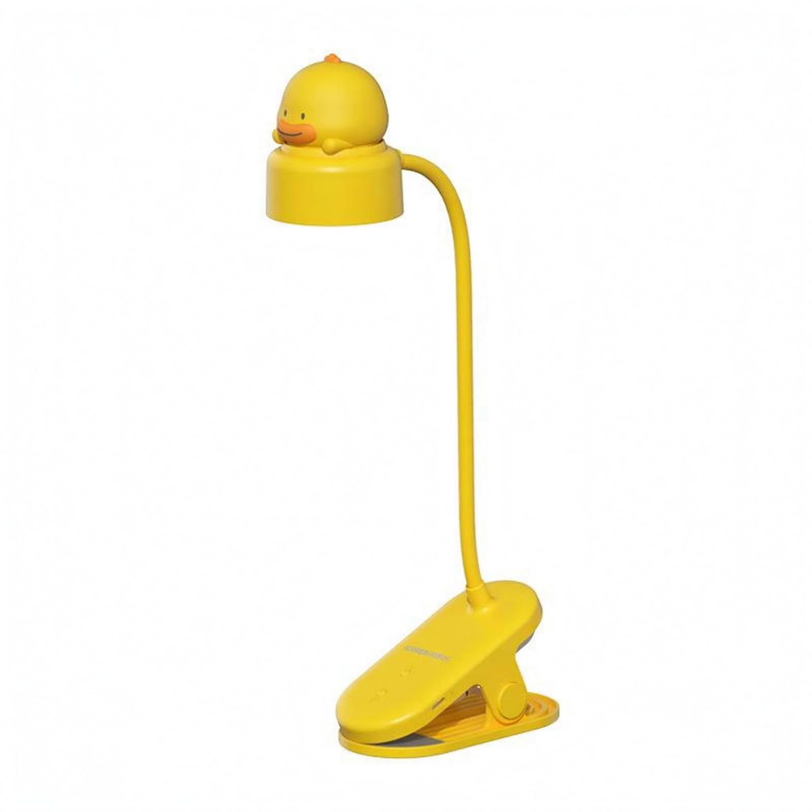 Lampada Clip Usb Lampada da Scrivania Lampada da Tavolo Luce da Lettura Luce da Studio con Braccio Flessibile Pinza Salvaspazio Ricaricabile Usb C 4w, Giallo