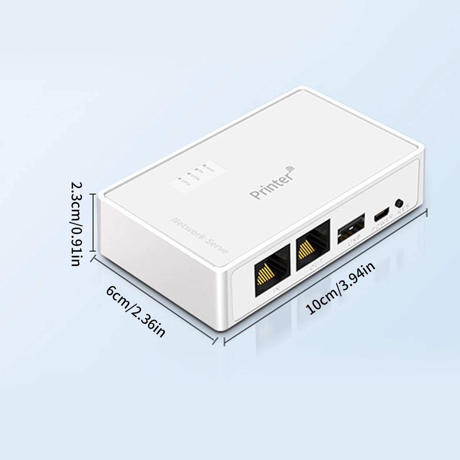 Serveur d'imprimante sans fil 10/100 Mbps USB vers RJ45/WiFi Adaptateur convertit USB en réseaux de partage de périphérique serveur réseau