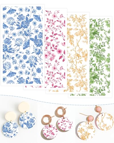 Puocaon Flower Clay Transfer Paper - 20 Pcs Traditional Chin...