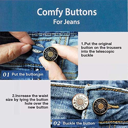 ZHISIDA Bottone Jeans, Bottone Retrattile