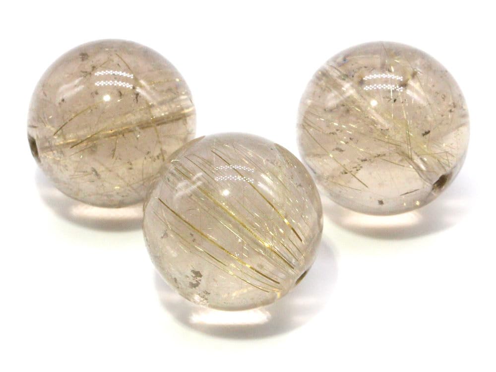 Amazon.co.jp: (SAJ)1粒売り ゴールドルチルクォーツ 15mm