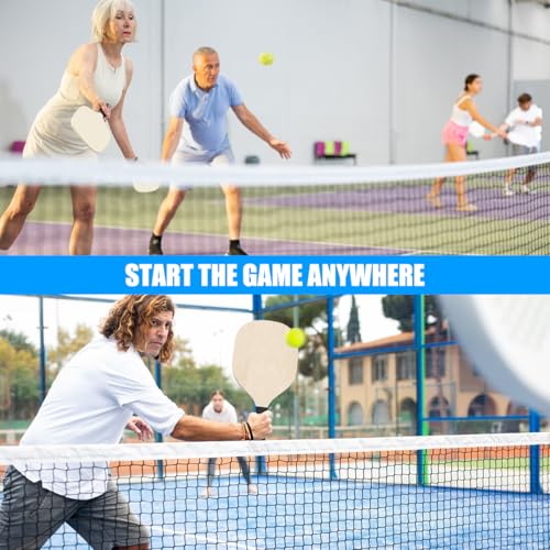 Mostop Pickleball Net with Light: 10FT Half Court Pickle Ball Net with 2 Paddles, 3 Pickleballs, Carry Bag - 2.6-5FT Height Adjustable Portable Net for Driveway, Easy Setup for Outdoor Indoor Sports - Thumbnail 5