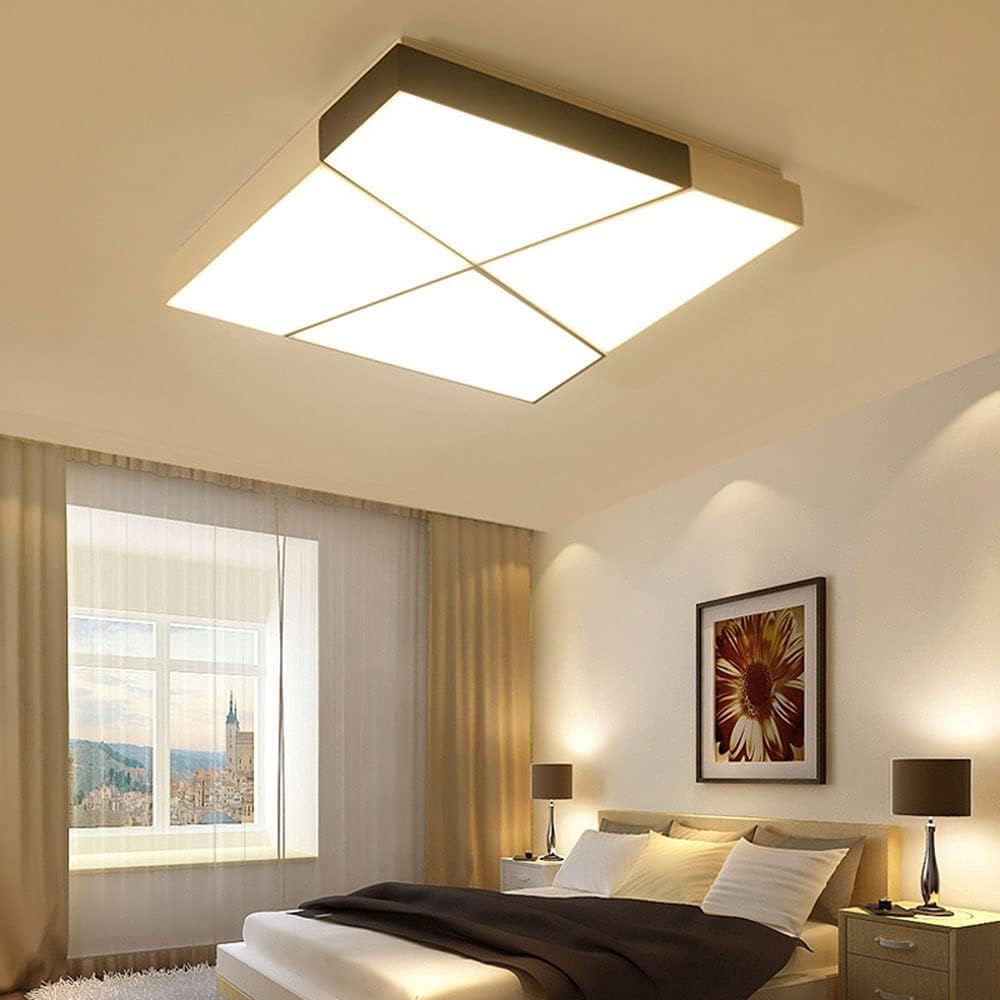 Lampa Sufitowa Inbouw led-plafondlamp modern vierkant acryl dicht bij plafondlamp armatuur 3-kleuren dimbaar zwart wit plafondlamp voor woonkamer keuken badkamer hal Biuro