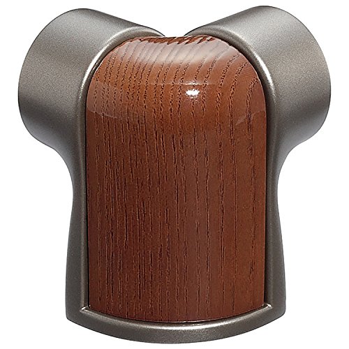 マツ六 手すり部材 BAUHAUS 32ハイブリッドレール コーナーブラケット BEH-02DO Dオーク+チタン色