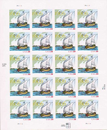 1606 Voyage of Samuel de Champlain Surveys The East Coast 2006 39-Cent (Sheet of 20) US Postage Stamps