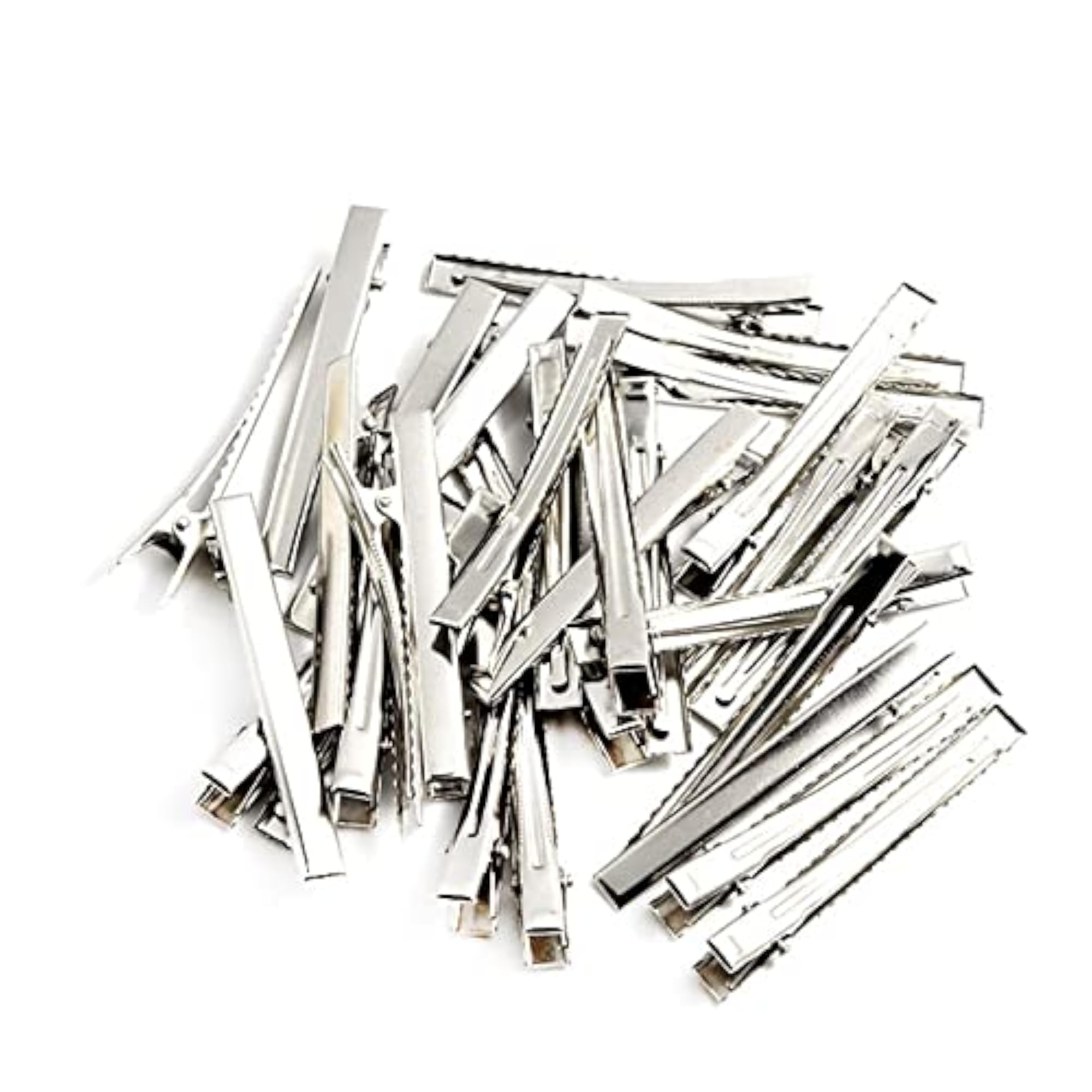 6x10 Silver Single Prong Alligator Metal Clips, Hair Bow