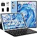 2026 Tablet 10 Inch Android 15 with Gemini AI, 30GB RAM+128GB ROM(TF 2TB), GMS, 8000mAh, Face ID, Octa Core 2.0GHz/BT5.0/GPS/Widevine L1/8MP+5MP/Widgets/5G WiFi Tablet with Keyboard & Mouse - Blue