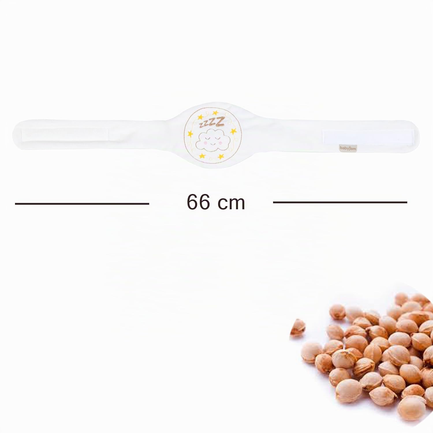 Babyjem Cojín de huesos de cereza - Cojín térmico ajustable para bebés - Ideal para dolores abdominales y flatulencias - 100% algodón
