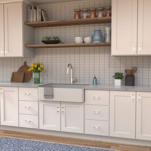 Hickory Hardware Crystal Palace Collection Cabinet Pulls, Kitchen Handles For Cabinets And Drawers And Bathroom Hardware, 3 Inch Center To Center, Crysacrylic With Polished Nickel, 1 Pack #TOP4