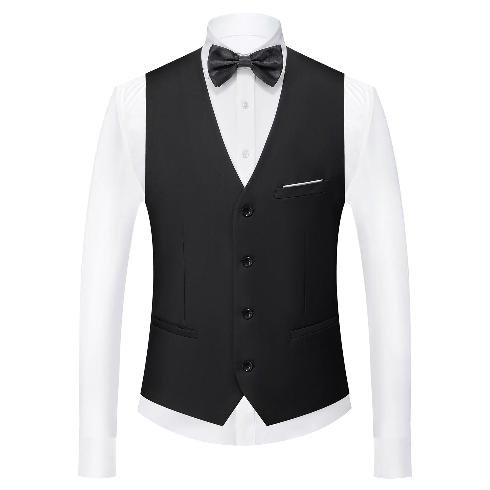 KUDORO Abito da Uomo 3 Pezzi Slim Fit Abiti da Sposa Abito Elegante Cerimonia Abito da Smoking Blazer Gilet Pantaloni