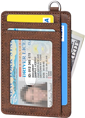 FurArt Slim Minimalist Wallet, Front Pocket Wallets, RFID Blocking, Credit Card Holder for Men & Women-Coffee2