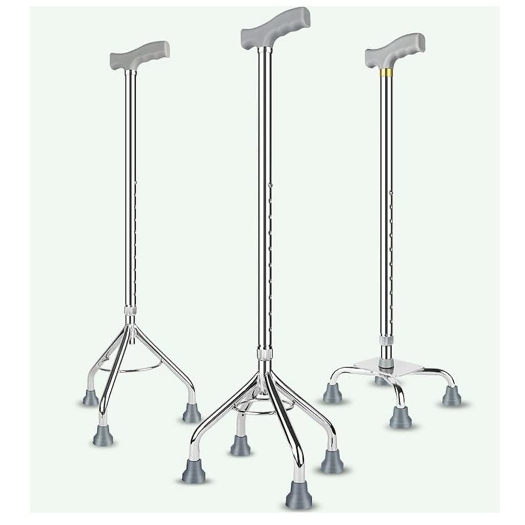GCX- Muletas for Ancianos bastón de Tres Patas bastón telescópico Antideslizante Ligero bastón de Cuatro Patas bastón Triangular for Ancianos Firma (Color : C)