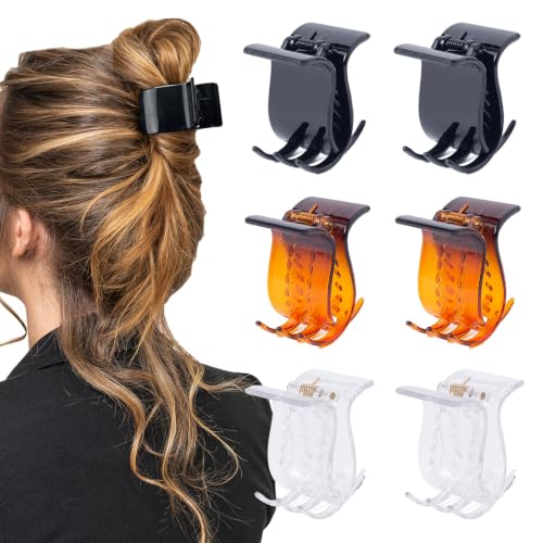 6 Piezas Pinzas para Cabello de 2 Pulgadas de Plástico miniatura 1