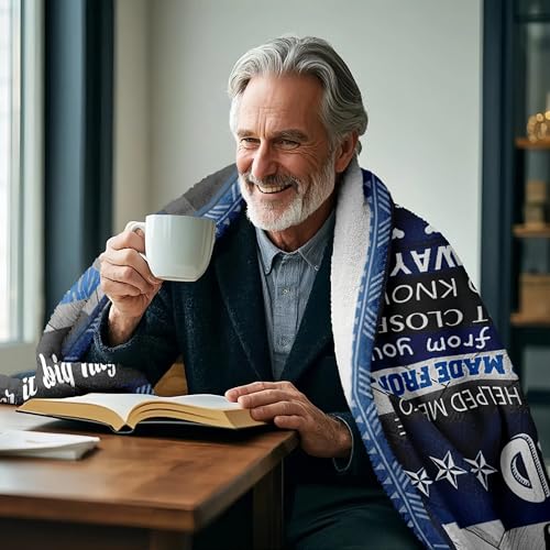 Quilazy Gifts for Dad Blanket, Dad Gifts from Daughter Son, Happy Christmas Father's Day Anniversary Birthday Gift for Dads Who Want Nothing, Best Daddy Dads Father Ever Gifts Throw Blanket 60"X50" - Image 5