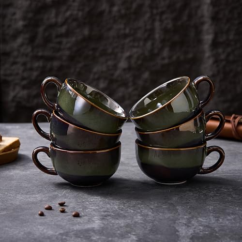 Set de 6 tazas de cerámica para latte 12 oz miniatura 6
