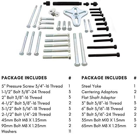 Shankly Harmonic Balancer Puller, Crankshaft Pulley Removal Tool or Harmonic Pulley Puller Tool, Steering Wheel Puller Kit with Heavy-Duty Case for Pulley Puller and Installer Kit