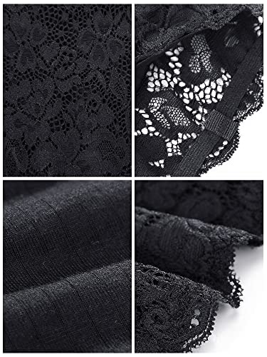 Image of Boao 3 Pieces Women's Floral Lace Tube Top Bandeau Strapless Bras Seamless Stretchy Chest Wrap