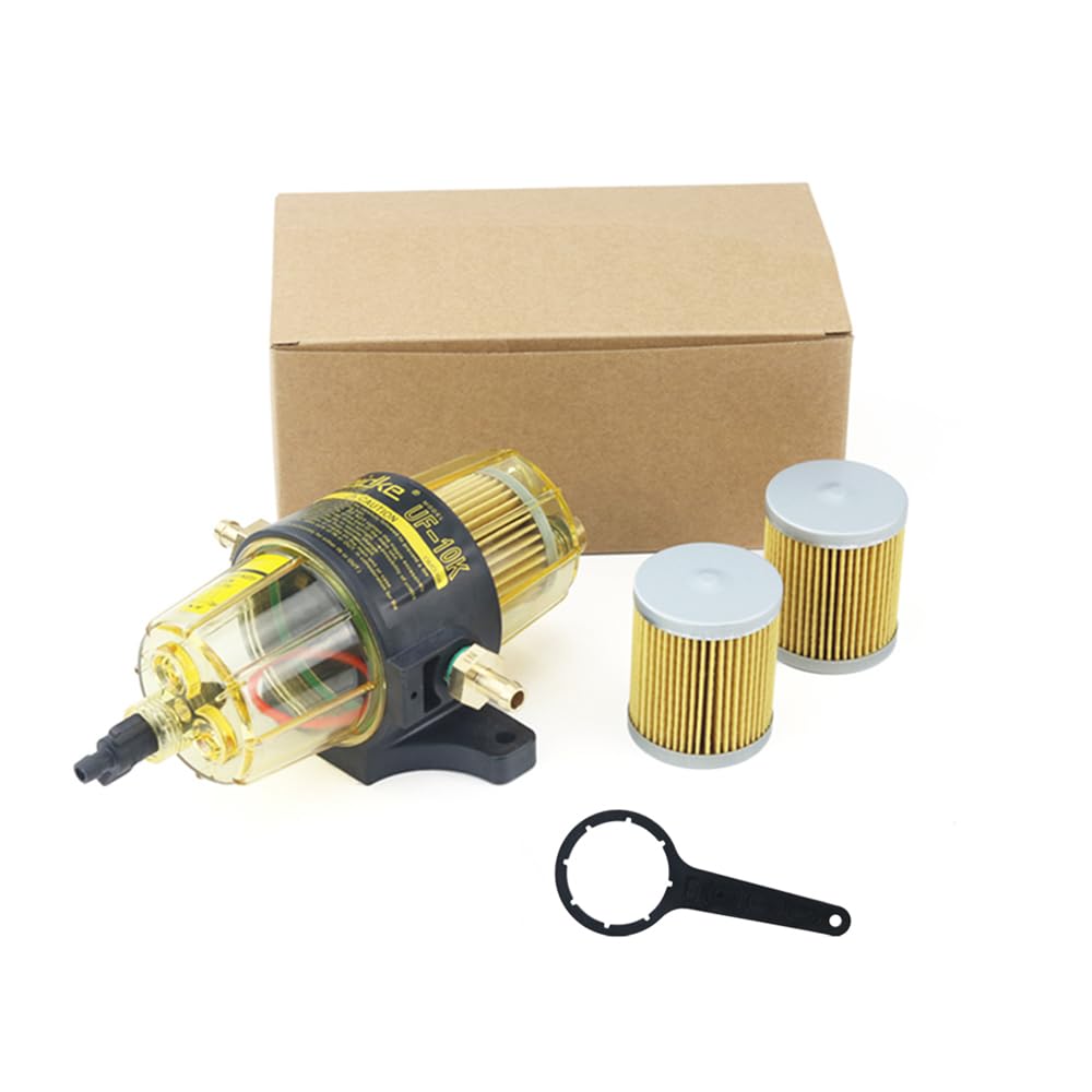 Filtro De Diésel para Coche, 4 Piezas, Elemento De Filtro De Combustible Uf-10K, Separador De Agua, Elementos De Conjunto Uf10K, Compatible con Filtros De Combustible Honda.