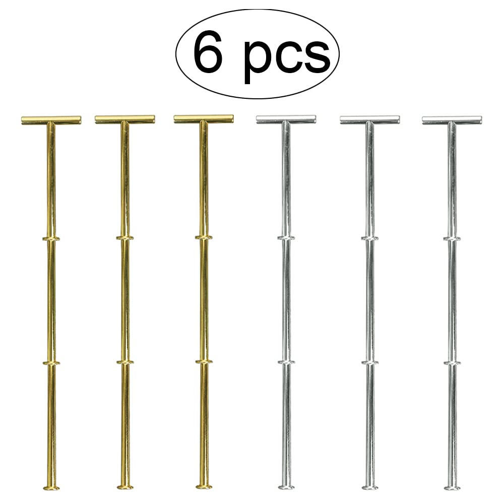 Dzsomt Set van 6 etagère, bouwpakket, etagère, stangen, set gouden etagère, bouwpakket, zilveren etagère, stangen, set etagère voor bruidstaart, etagère, gouden etagère, bouwpakket met boor, etagère