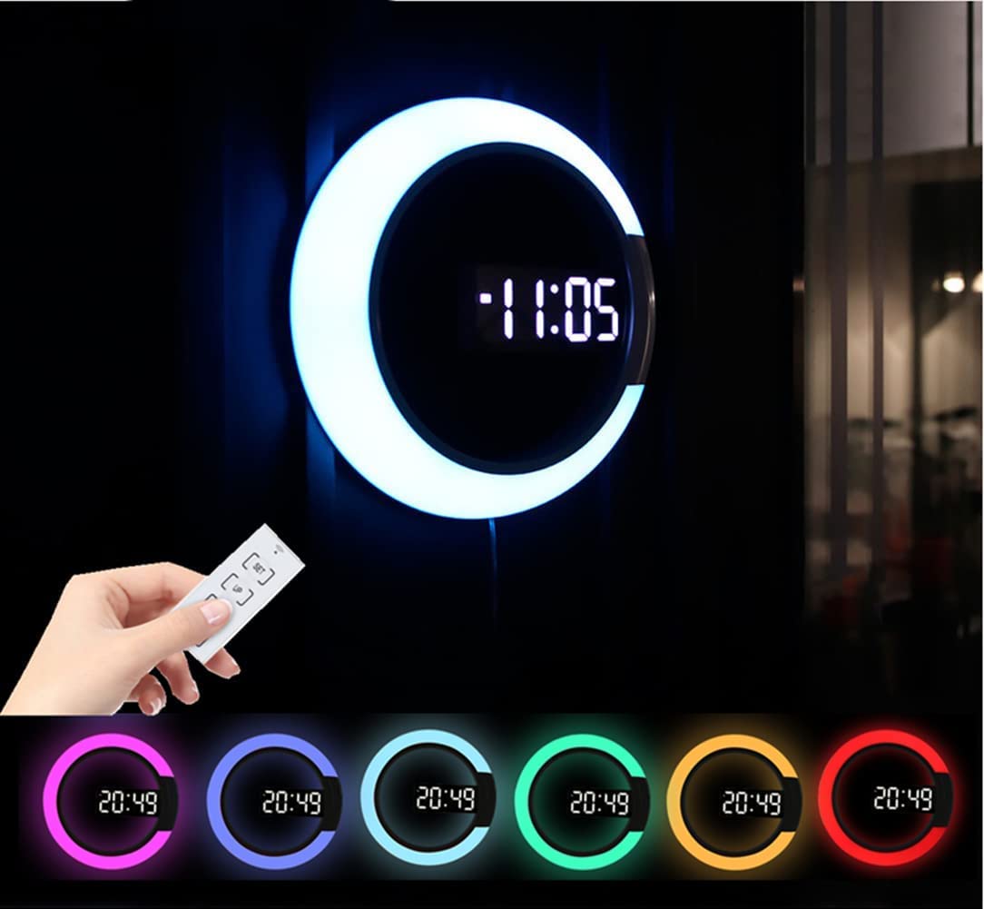 LEDデジタル 　壁掛け時計 本体ホワイト　リモコン付　温度表示 楽天市場】☆【月末限定】8％OFFクーポン☆【当日発送】デジタル
