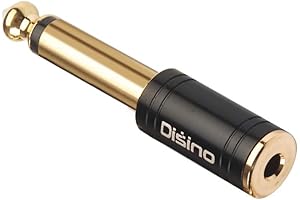 Disino 1/4" Mono to 1/8" Stereo Adapter: Connect Devices Seamlessly