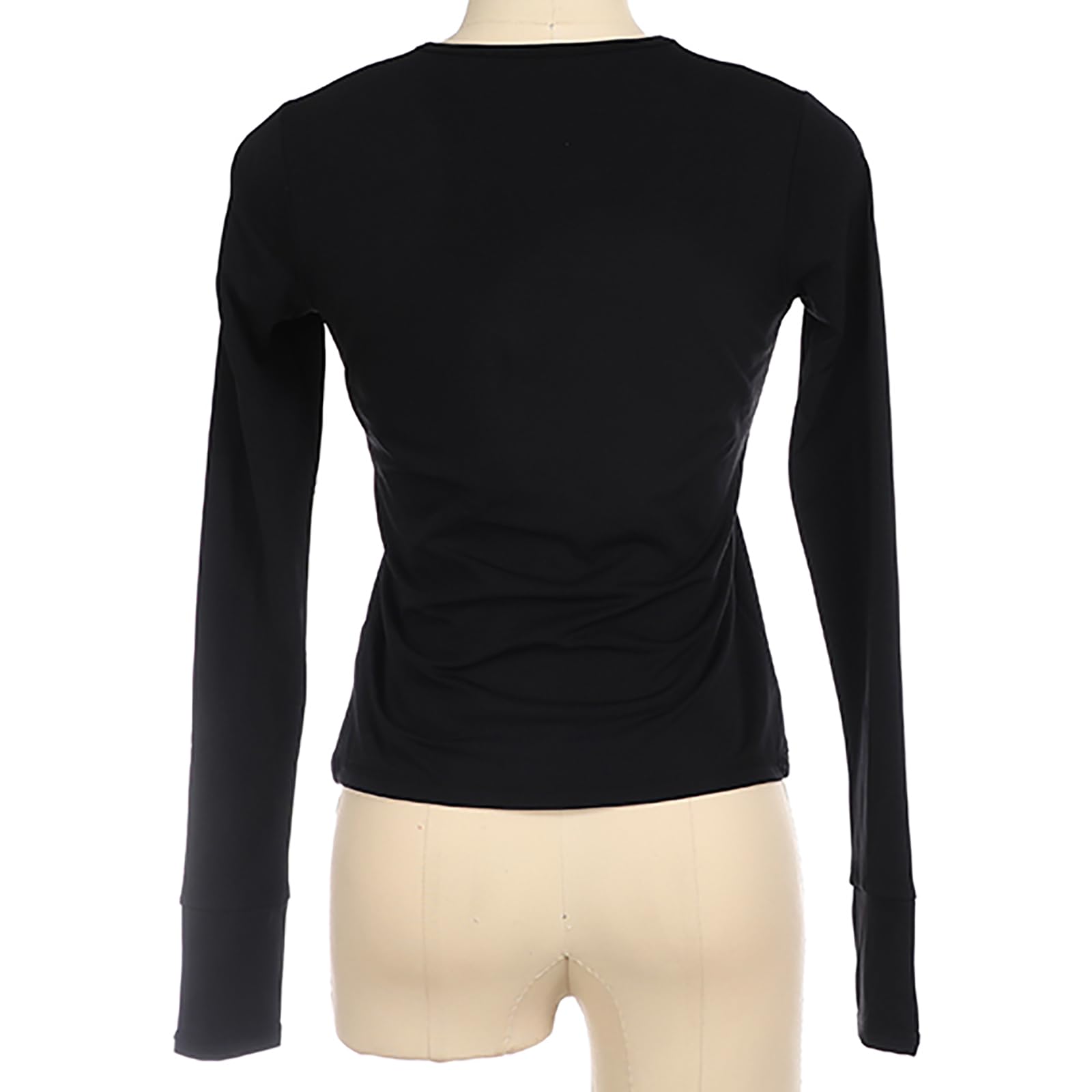 Chaqueta de Patinaje sobre Hielo para Mujer Manga Larga Top de Patinaje Artístico para Niñas(Size:XL,Color:Negro)