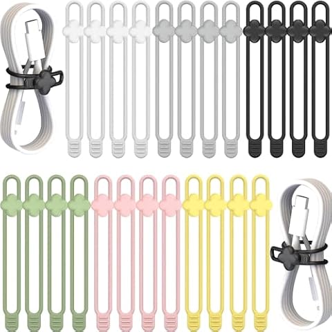 AFunCrafter Silicone Cable Ties - 24 PCS Cover
