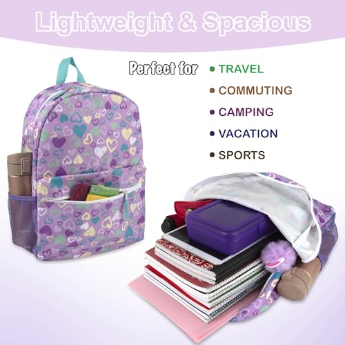Image of Trail maker 17 inch Backpack for Travel & Commute, Zippered Front & Mesh Side Pockets, Padded Straps