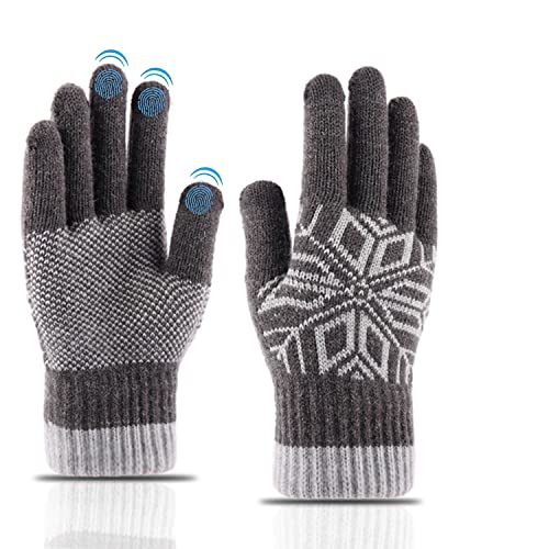 OHWHOA Guantes Invierno Térmicos Mujer Hombre - Gantes Touch screen Táctiles Aire Libre Running Trabajo Conducir Guante Interior de Felpa Bolsa Regalos Incluida Regalos Navidad por Hombre Mujer Amigo