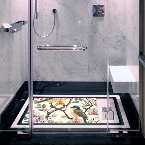 Tapis de bain antidérapant extra long PVC avec trous de drainage - 7
