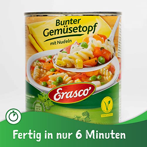 Erasco Bunter Gemüsetopf vegetarisch (800g) In rund 5 Minuten fertig – Mit viel Gemüse – Ohne Schnickschnack - Einfach lecker