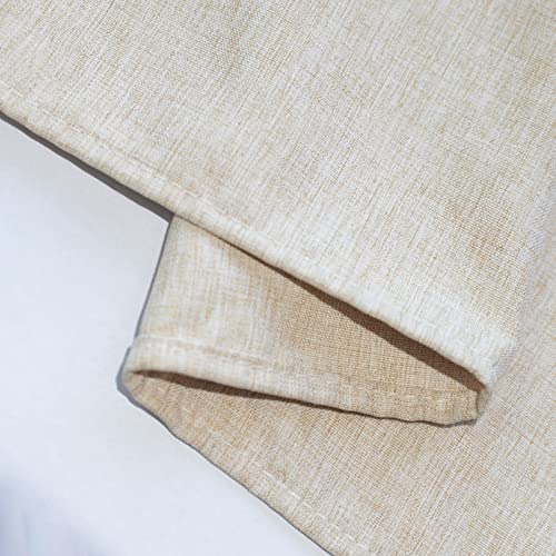YISURE Extra Long Linen Textured Shower Curtain 220cm drop - Image 3