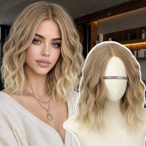 AISI HAIR Dark Blonde with Lighter Ends Wigs for Women