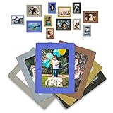 Raxwalker 12-Pack Magnetic Photo Frames Morandi Color Refrigerator Magnets Holds 4x6 2x3 Inches Pict