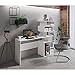 Dmora Scrivania con libreria alta moderna, Consolle con scaffali portaoggetti, Tavolo da studio per cameretta, cm 160x40xh135, colore Bianco