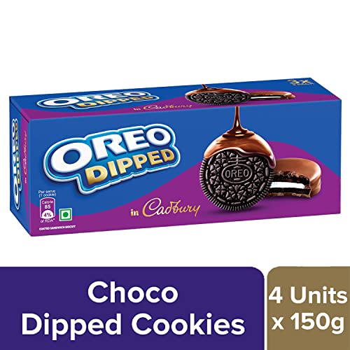 Image of Cadbury Oreo Dipped Chocolate Cookie, 150G (Pack of 4)
