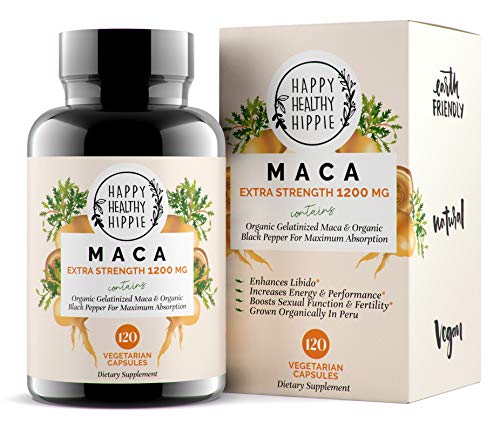 Organic Maca Root Supplement 1200mg – Gelatinized - Fast Superior Absorption - Powerful