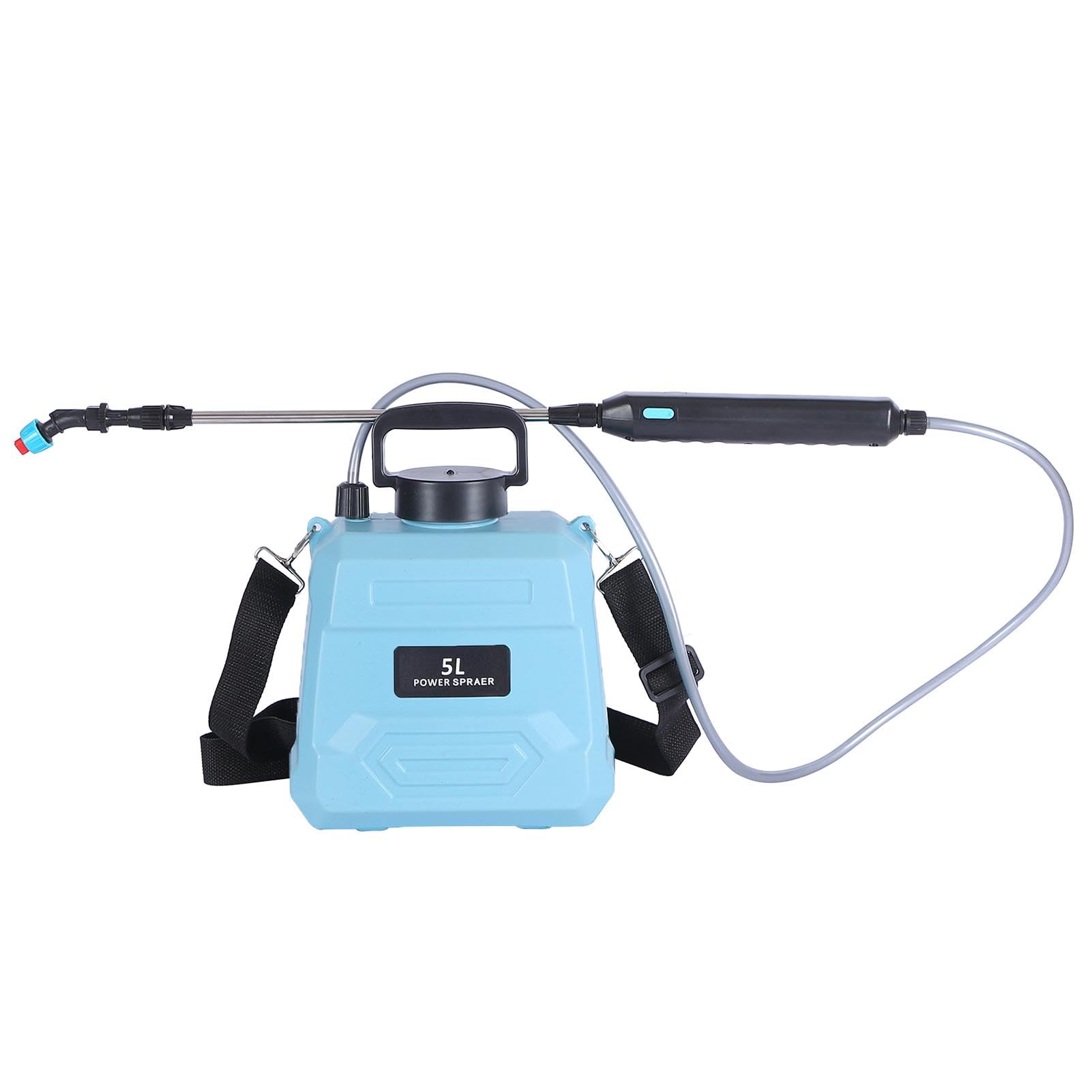 Spruzzatore A Batteria Da 5 L, Spruzzatore Elettrico Ad Alta Capacità E 3 Ugelli Per Nebbia, Manico Ricaricabile Dura 150-240 Minuti, Spruzzatore Da Giardino, Spruzzatore Per Erbacce