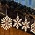 Snowflake Christmas String Lights with 6 Drops - 9ft 100 Mini Bulb Icicle Lights with Hooks, Plug-in Connectable Hanging Lights for Christmas Home Indoor Outdoor Party Wedding Holiday Décor, Clear