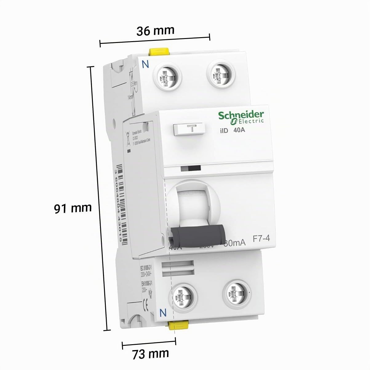 Schneider Electric Interruttore FI Acti9 iID, 2 poli, 40A, 30mA, tipo A, codice articolo A9Z21240