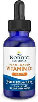 Nordic Naturals Plant-Based Vitamin D3 Liquid - 1 oz - 1000 IU Vitamin D3 - Healthy Bones, Mood & Immune System Function - Non-GMO, Vegan - 60 Servings