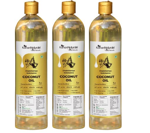 Kanan Naturale Wood Pressed Coconut Oil / Nariyal Tel | Pure and Natural | Chemical-Free | Lakdi Ghani for Cooking, Skin & Hair Care - 3 litres (B0B7WT2Y9X) Amazon Price History, Amazon Price Tracker