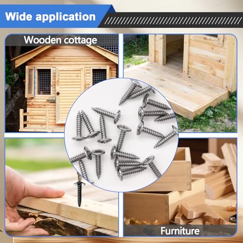 65 tornillos de acero inoxidable 410 #8×1 pulgadas miniatura 5