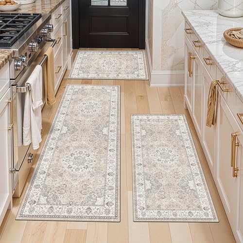 Washable Kitchen Rug Set of 3