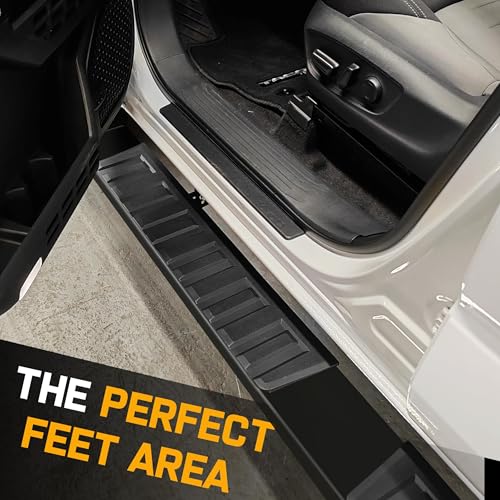 Image of COMNOVA 6 inch Running Boards Compatible with 07-18 Silverado /Sierra 1500 Crew Cab, 07-19 2500 3500HD, 2019 LD /Limited Crew Cab. Silverado Nerf Bars Side Steps(Incl. 8 Brackets)