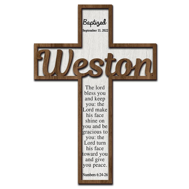 Personalized Baptism Cross wood sign, Wooden sign Baptism gifts for kids, Baby baptism cross wooden sign, Crosses for children wood sign, Christening gift for godson boys girls wooden cross sign1