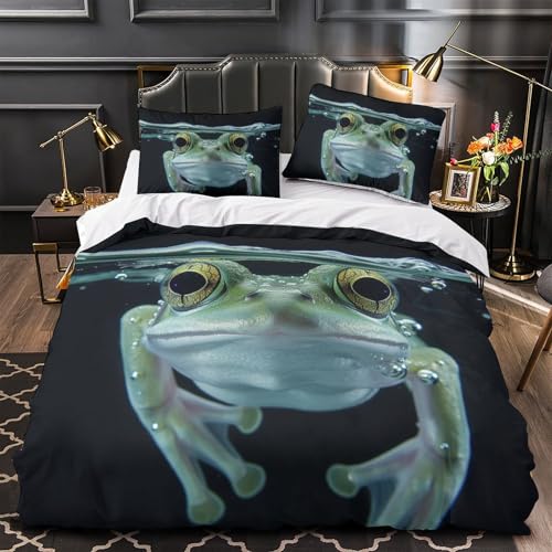 Housse de couette grenouille 3D anti-transpiration en microfibre - 4