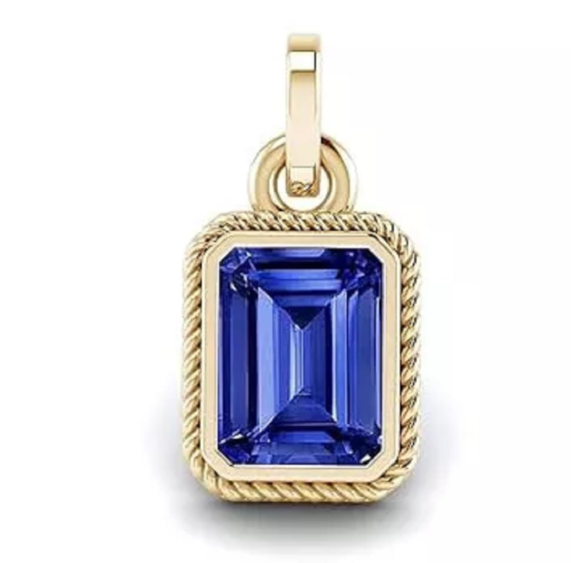kirti sales 13.00 Ratti Blue Sapphire Locket (Nilam/Neelam Stone) Rashi Ratan Panchdhatu Gold Plated Pendant Certified Gemstone for Men & Women[B90]-picture-9