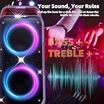 Portable Bluetooth Speaker: 240W Peak Powerful Loud Sound Deep Bass Wireless Boombox Large Subwoofer 15 Hours Battery Life Fast Charging with Led Light Show for Party Outdoor Camping Backyard - Image 5