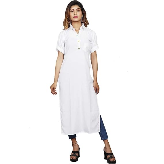 white kurti amazon